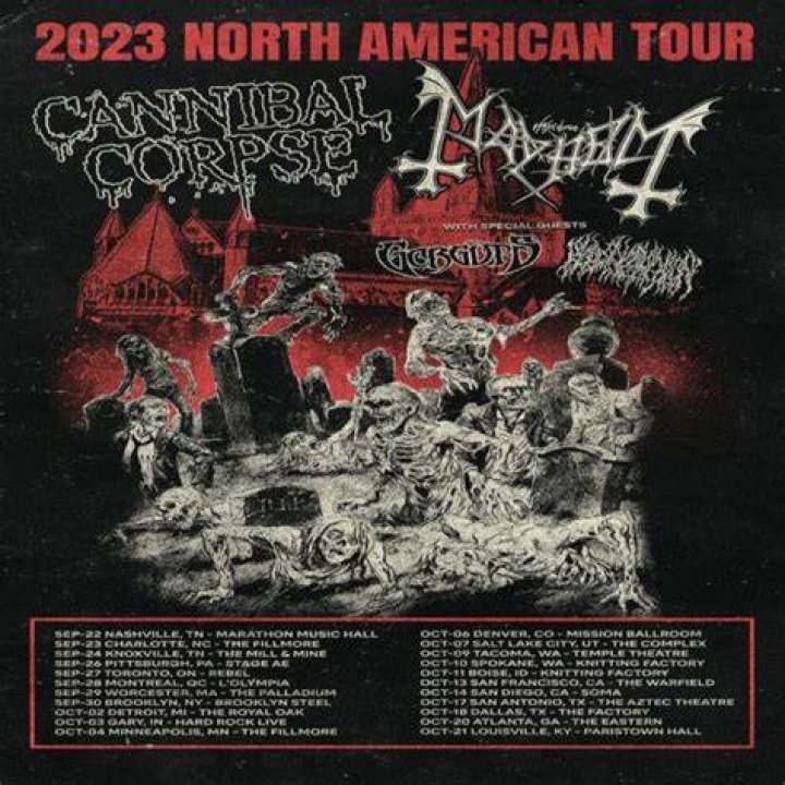 CANNIBAL CORPSE Announces New Album, Tour With MAYHEM, & BLOOD