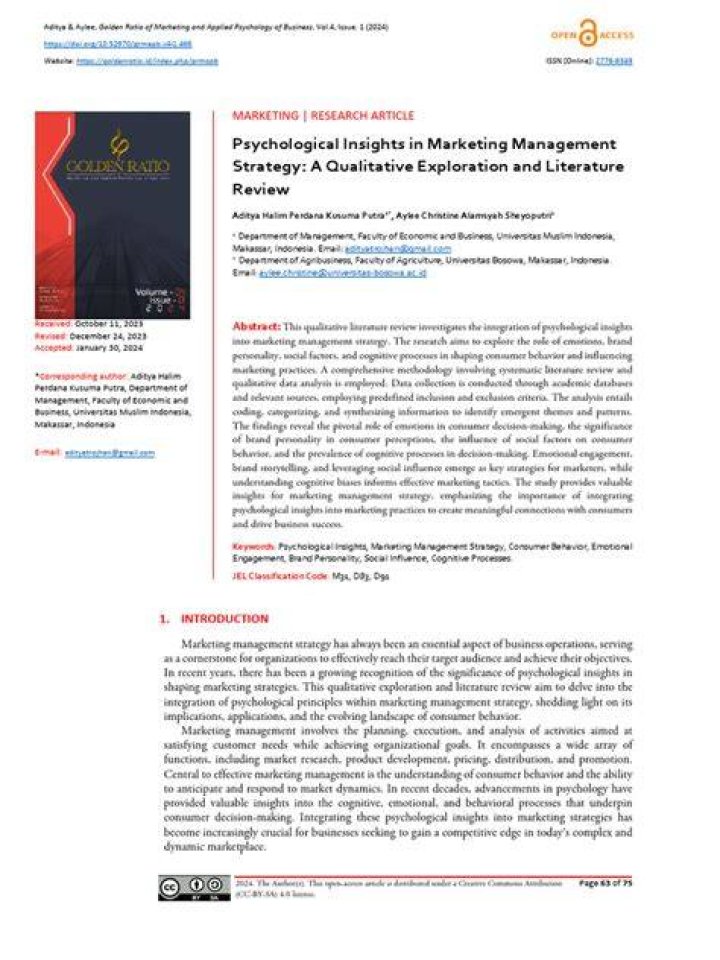 Insights And Discoveries For Marketing And Management