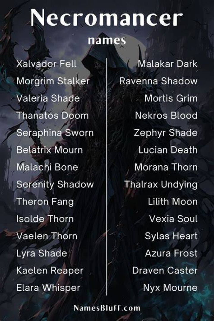 Unveiling Enchanting Necromancer Names For Females